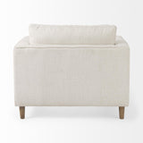 Mercana Loretta 40.7L x 36.2W x 33.9H Cream Fabric Chair W/ Two Bolster Cushions