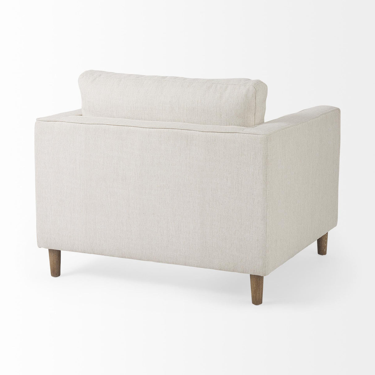 Mercana Loretta 40.7L x 36.2W x 33.9H Cream Fabric Chair W/ Two Bolster Cushions