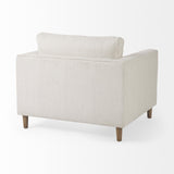 Mercana Loretta 40.7L x 36.2W x 33.9H Cream Fabric Chair W/ Two Bolster Cushions