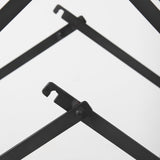 Mercana Direttore 19.3L x 19.3W x 44.1H Black Leather Seat W/Black Iron Frame Bar Stool