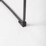 Mercana Direttore 19.3L x 19.3W x 44.1H Black Leather Seat W/Black Iron Frame Bar Stool