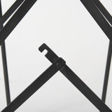 Mercana Direttore 19.3L x 19.3W x 40.2H Black Leather W/Black Frame Counter Stool