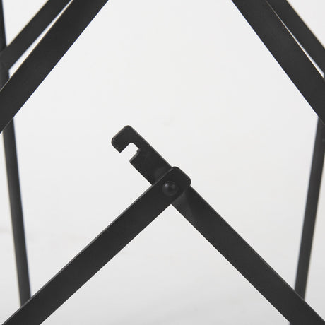 Mercana Direttore 19.3L x 19.3W x 40.2H Black Leather W/Black Frame Counter Stool