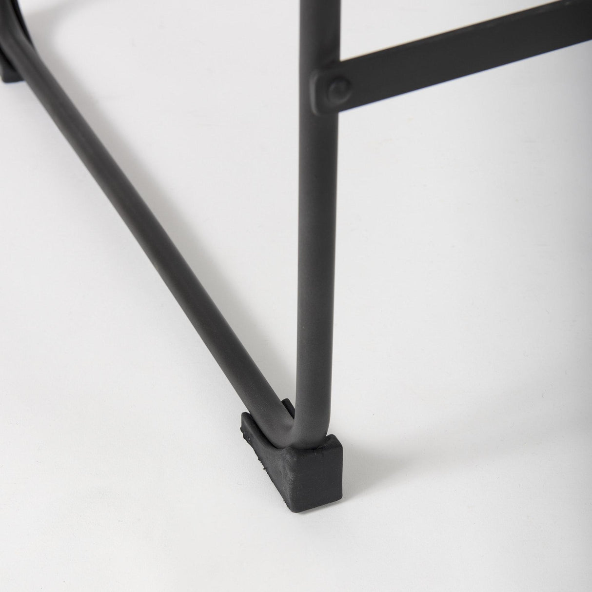 Mercana Direttore 19.3L x 19.3W x 40.2H Black Leather W/Black Frame Counter Stool