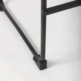 Mercana Direttore 19.3L x 19.3W x 40.2H Black Leather W/Black Frame Counter Stool