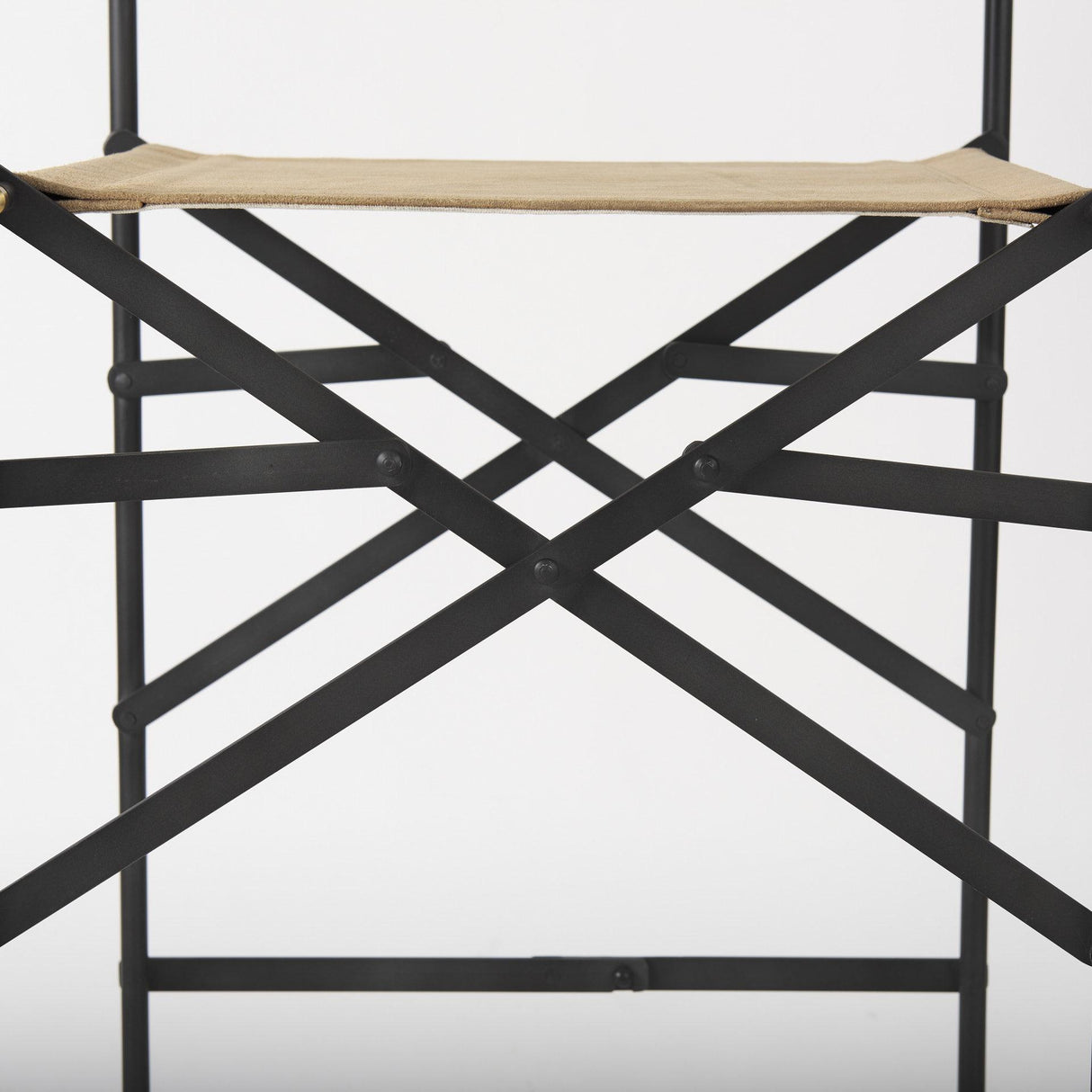 Mercana Direttore 19.3L x 19.3W x 44.1H Brown Leather Seat W/Black Iron Frame Bar Stool