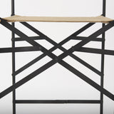 Mercana Direttore 19.3L x 19.3W x 44.1H Brown Leather Seat W/Black Iron Frame Bar Stool