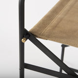 Mercana Direttore 19.3L x 19.3W x 44.1H Brown Leather Seat W/Black Iron Frame Bar Stool