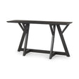 Mercana Jennings 54.0L x 16.0W x 29.5H Dark Brown Wood Console Table