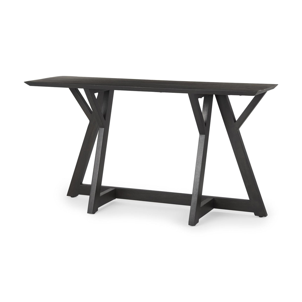 Mercana Jennings 54.0L x 16.0W x 29.5H Dark Brown Wood Console Table