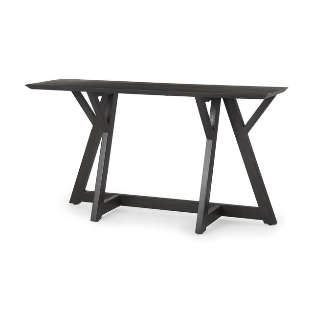 Mercana Jennings 54.0L x 16.0W x 29.5H Dark Brown Wood Console Table