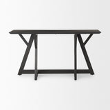 Mercana Jennings 54.0L x 16.0W x 29.5H Dark Brown Wood Console Table