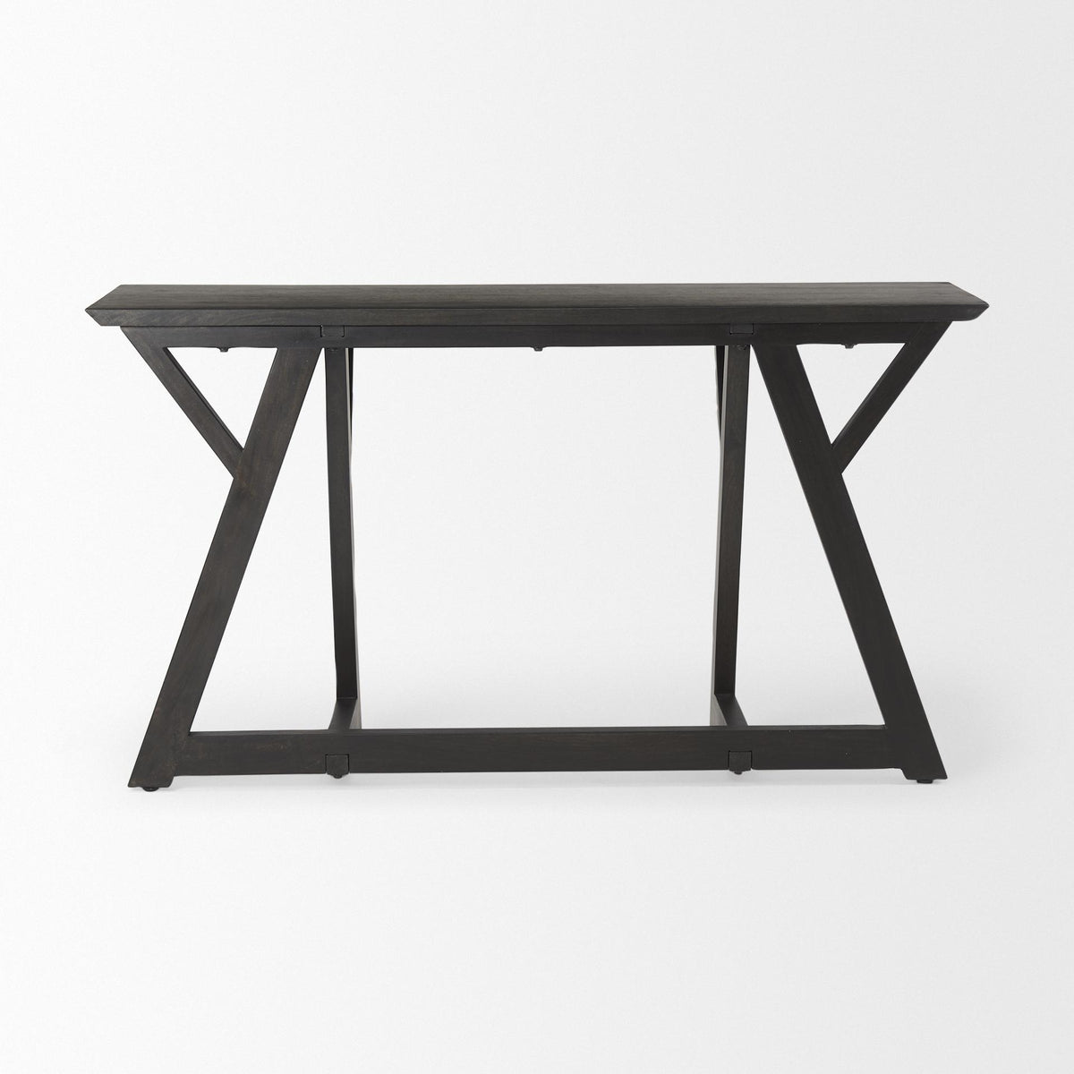Mercana Jennings 54.0L x 16.0W x 29.5H Dark Brown Wood Console Table