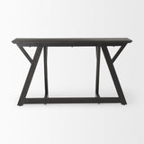 Mercana Jennings 54.0L x 16.0W x 29.5H Dark Brown Wood Console Table