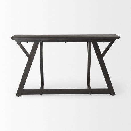 Mercana Jennings 54.0L x 16.0W x 29.5H Dark Brown Wood Console Table