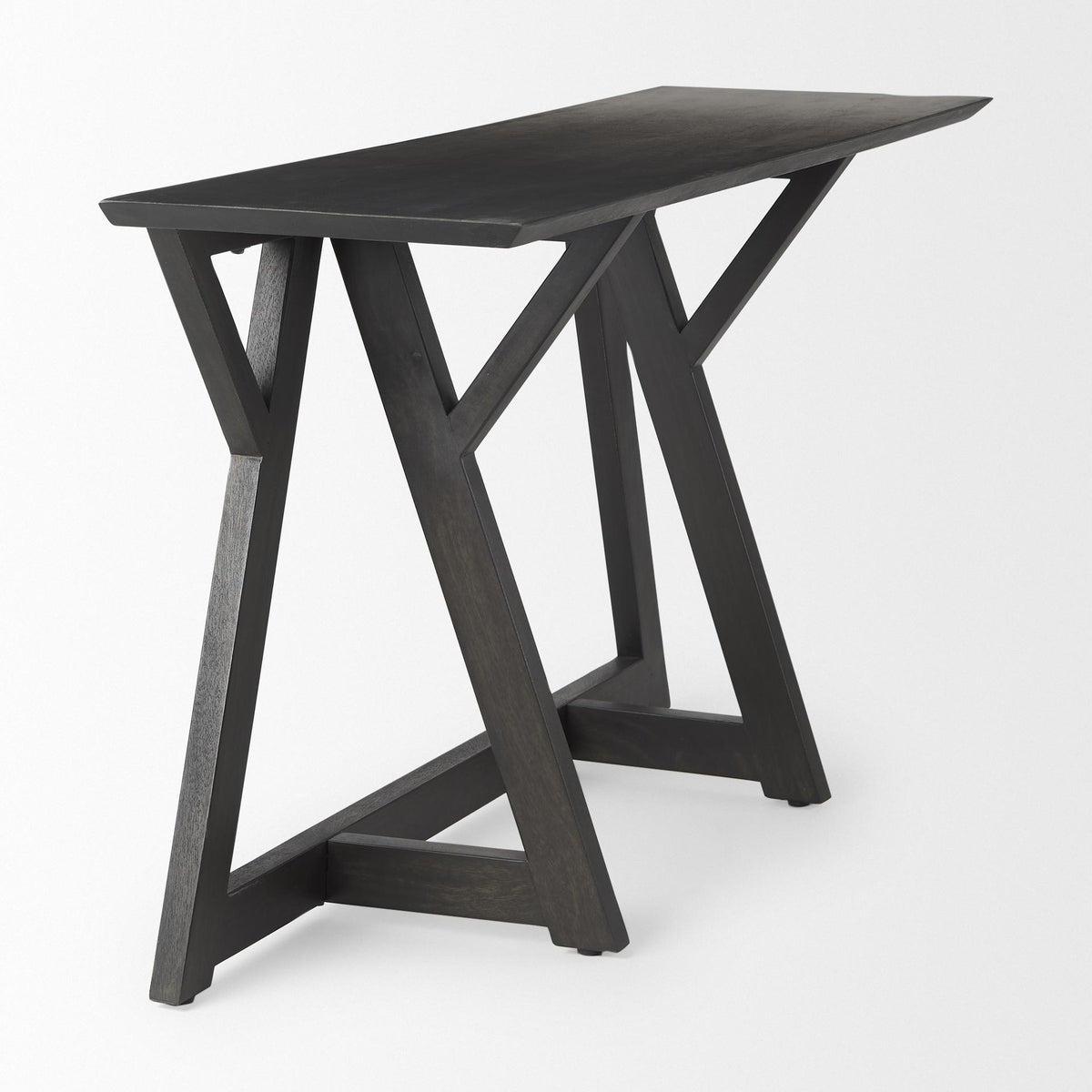 Mercana Jennings 54.0L x 16.0W x 29.5H Dark Brown Wood Console Table
