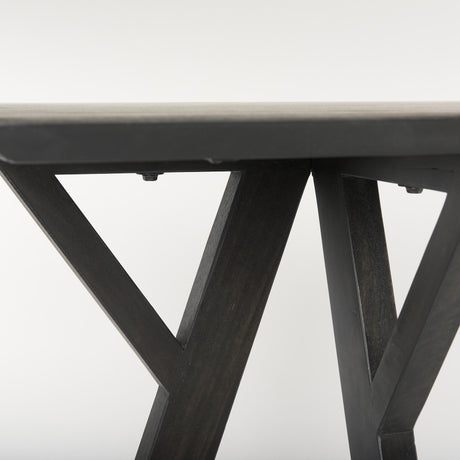 Mercana Jennings 54.0L x 16.0W x 29.5H Dark Brown Wood Console Table