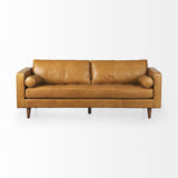 Mercana Svend 88.0L x 38.0W x 34.0H Tan Leather Sofa