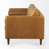 Mercana Svend 88.0L x 38.0W x 34.0H Tan Leather Sofa