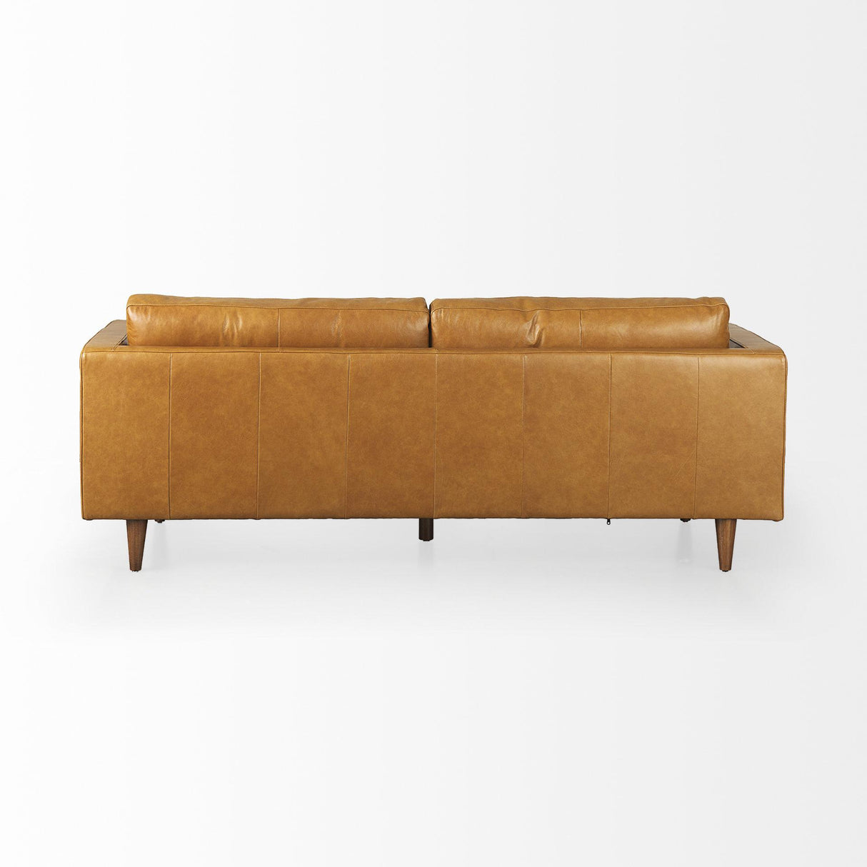Mercana Svend 88.0L x 38.0W x 34.0H Tan Leather Sofa