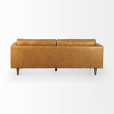 Mercana Svend 88.0L x 38.0W x 34.0H Tan Leather Sofa