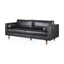 Mercana Svend 88.0L x 38.0W x 34.0H Black Leather Sofa
