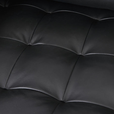 Mercana Svend 88.0L x 38.0W x 34.0H Black Leather Sofa