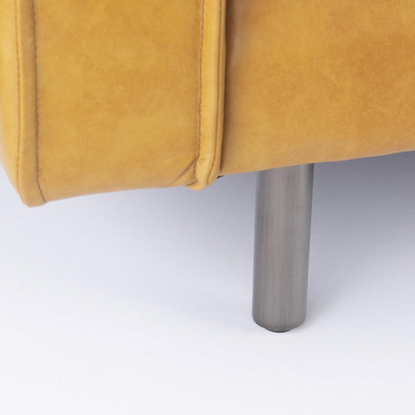 Mercana D'Arcy 88.0L x 37.0W x 34.0H Tan Leather Sofa