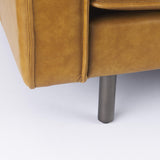 Mercana D'Arcy 65.0L x 37.0W x 34.0H Tan Leather Love Seat