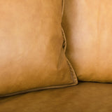 Mercana D'Arcy 111"L x 70"D x 33"H Tan Leather Right Chaise Sectional