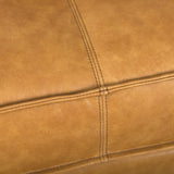 Mercana D'Arcy 111"L x 70"D x 33"H Tan Leather Right Chaise Sectional