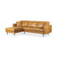 Mercana D'Arcy 111"L x 70"D x 33"H Tan Leather Left Chaise Sectional