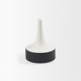 Mercana Burton 8.3H Small White and Black Ceramic Jug Vase