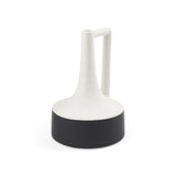 Mercana Burton 11.6H Medium White and Black Ceramic Jug Vase