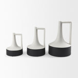 Mercana Burton 11.6H Medium White and Black Ceramic Jug Vase