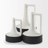 Mercana Burton 11.6H Medium White and Black Ceramic Jug Vase