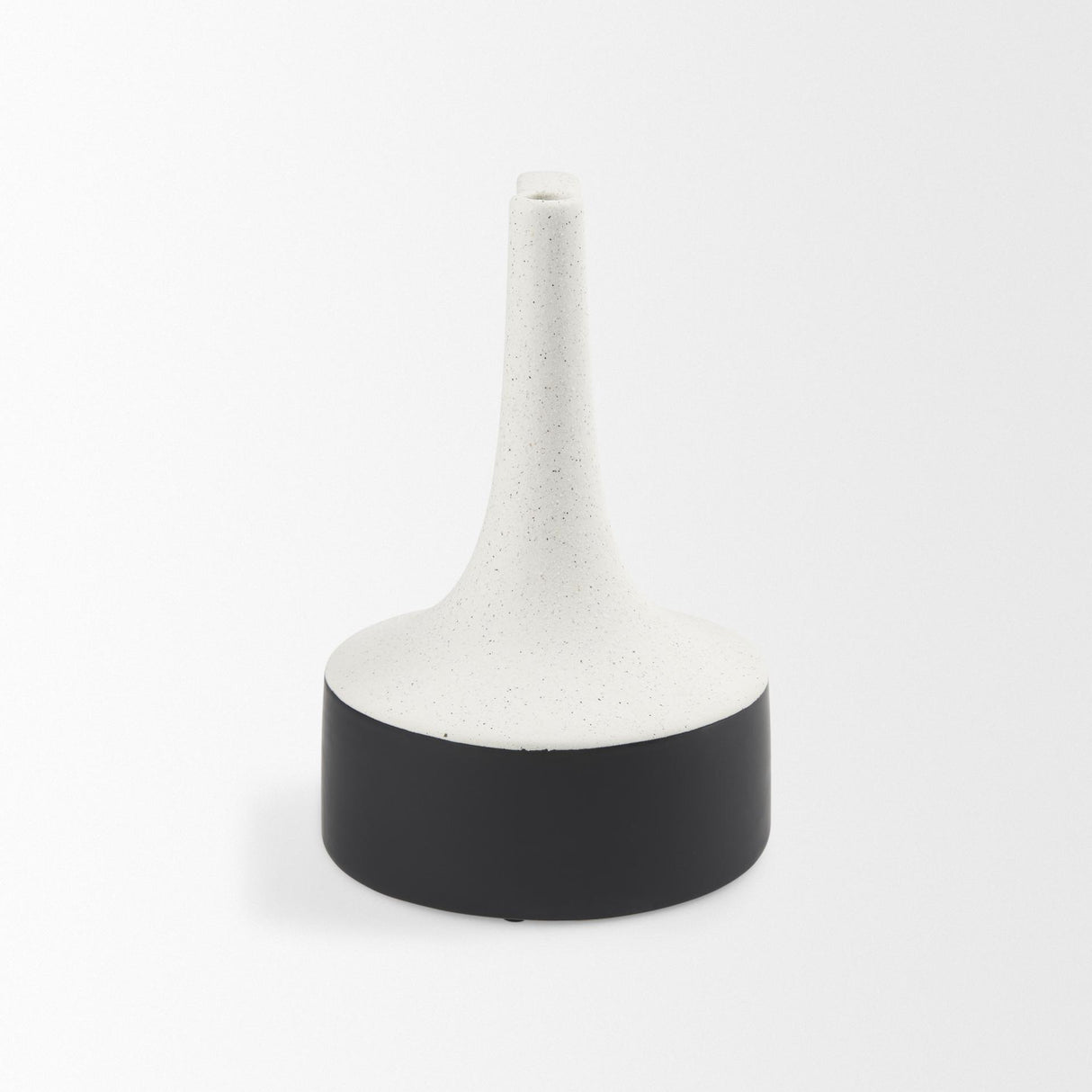 Mercana Burton 11.6H Medium White and Black Ceramic Jug Vase