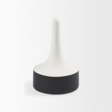 Mercana Burton 11.6H Medium White and Black Ceramic Jug Vase