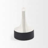 Mercana Burton 11.6H Medium White and Black Ceramic Jug Vase