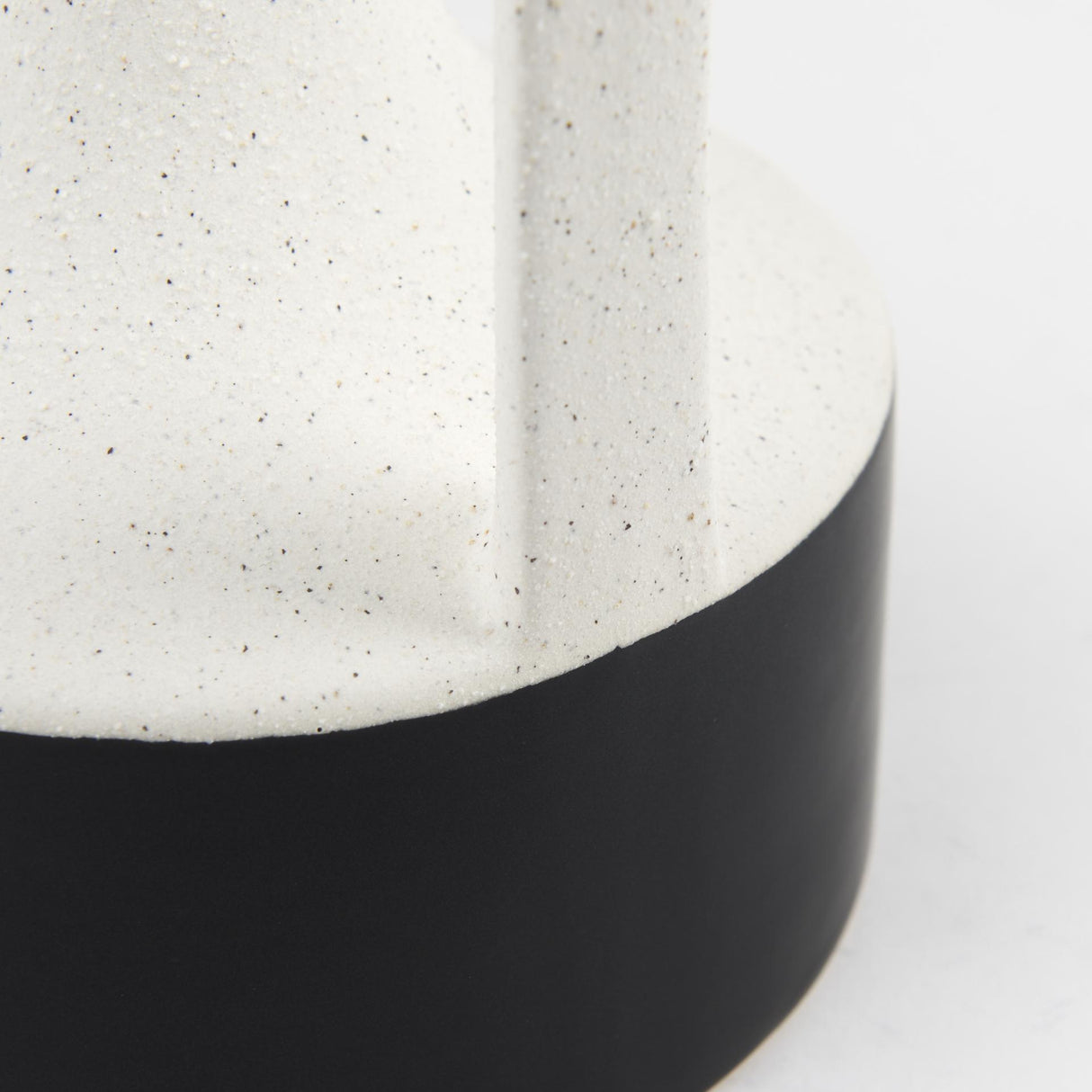 Mercana Burton 11.6H Medium White and Black Ceramic Jug Vase