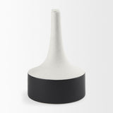 Mercana Burton 13.1H Large White and Black Ceramic Jug Vase