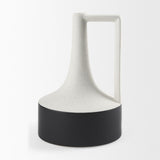 Mercana Burton 13.1H Large White and Black Ceramic Jug Vase