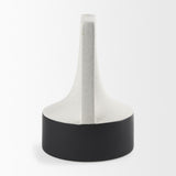 Mercana Burton 13.1H Large White and Black Ceramic Jug Vase
