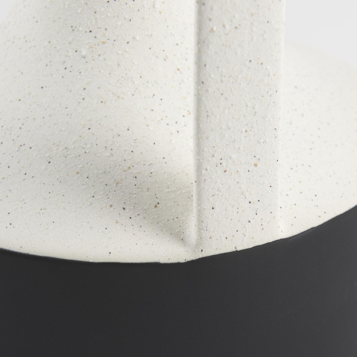 Mercana Burton 13.1H Large White and Black Ceramic Jug Vase