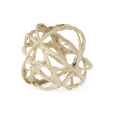 Mercana Kali 4.5L x 4.5W x 4.5H Small Beige Decorative Metal and Paper Object