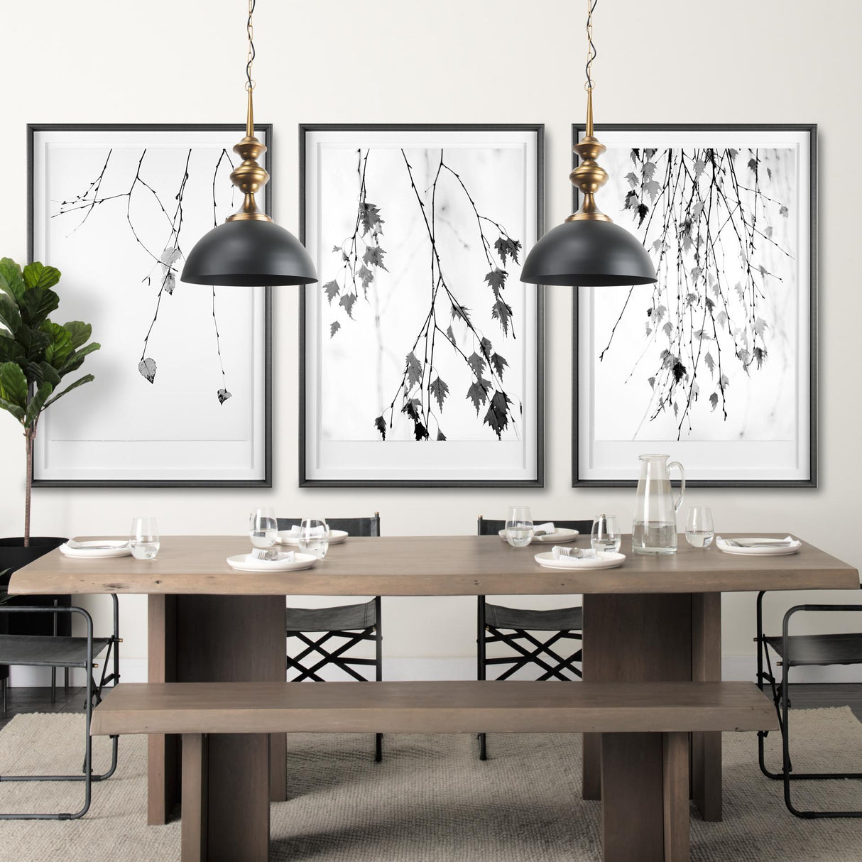 Mercana Willson 17.0L x 17.0W x 29.0H Black Iron W/Antique Brass Dome Pendant Light