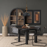 Mercana Willson 17.0L x 17.0W x 29.0H Black Iron W/Antique Brass Dome Pendant Light