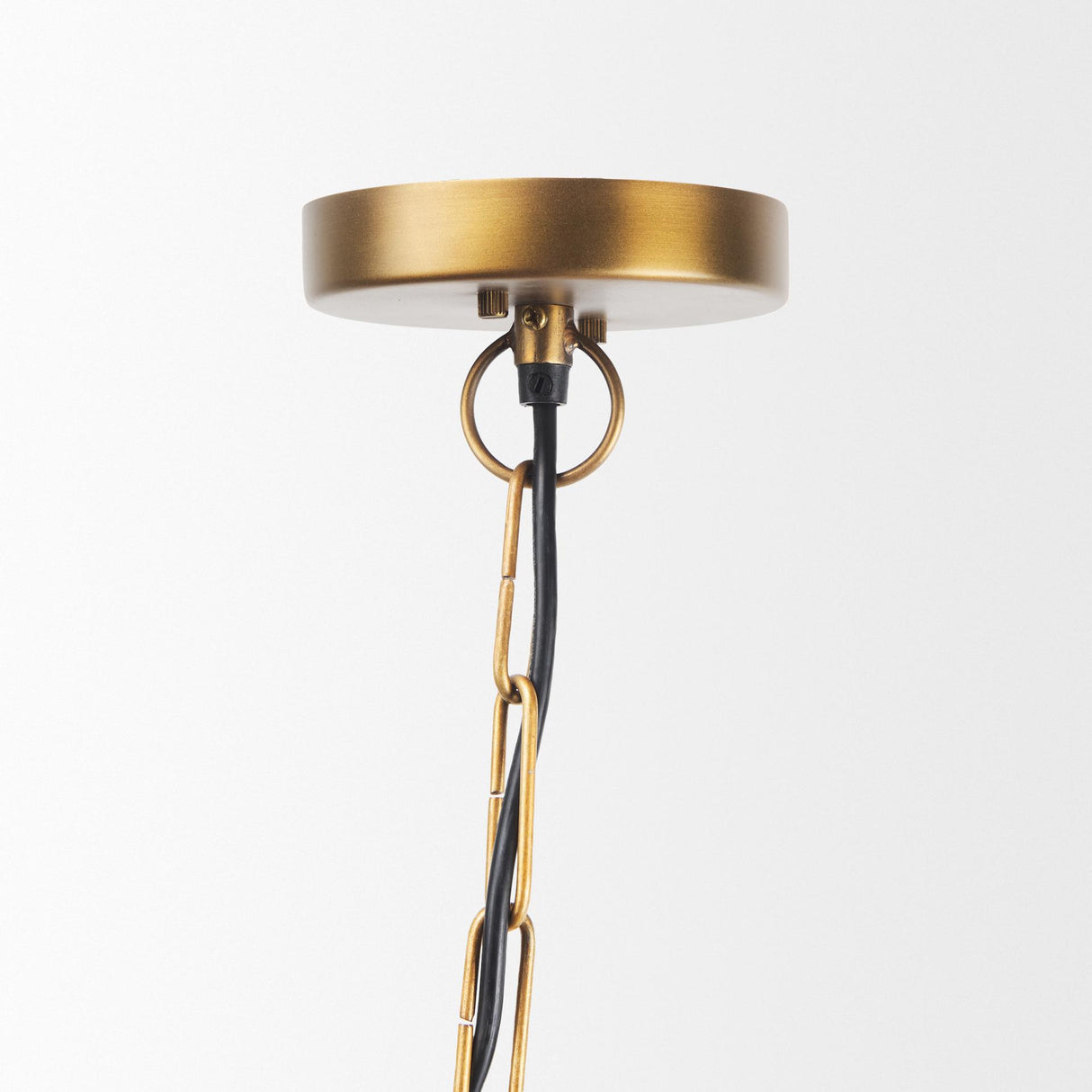 Mercana Willson 17.0L x 17.0W x 29.0H Black Iron W/Antique Brass Dome Pendant Light