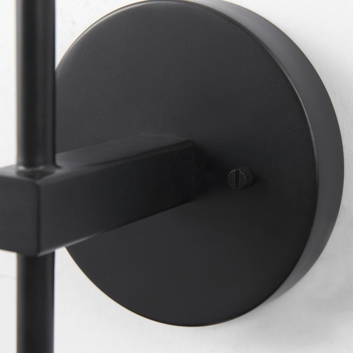 Mercana Clyde 6.0L x 8.0W x 37.0H Matte Black W/Glass Round Wall Sconce