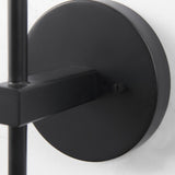 Mercana Clyde 6.0L x 8.0W x 37.0H Matte Black W/Glass Round Wall Sconce